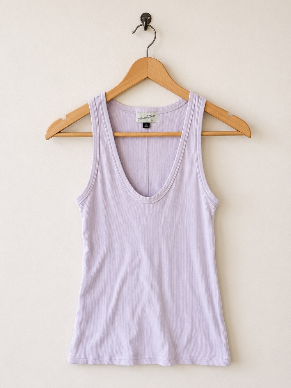Universal Thread Light Pink Ribbed Scoop Neck Tank